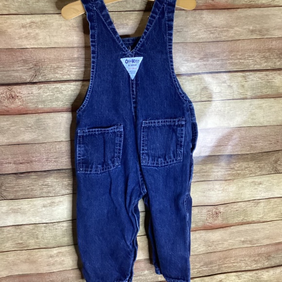 Oshkosh Infant Boy Denim Overalls Size 12mos - Picture 3 of 4